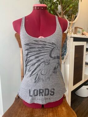 Women's Grey Graphic Tank Top